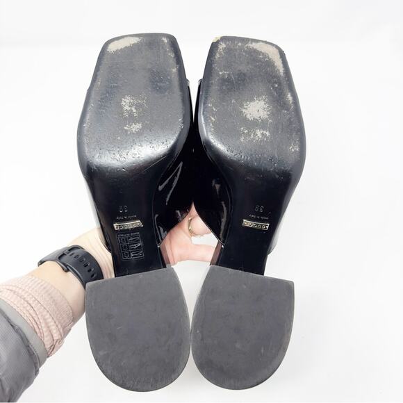 Gucci Patent Leather Lexi Horsebit Slide Sandals - Picture 10 of 12